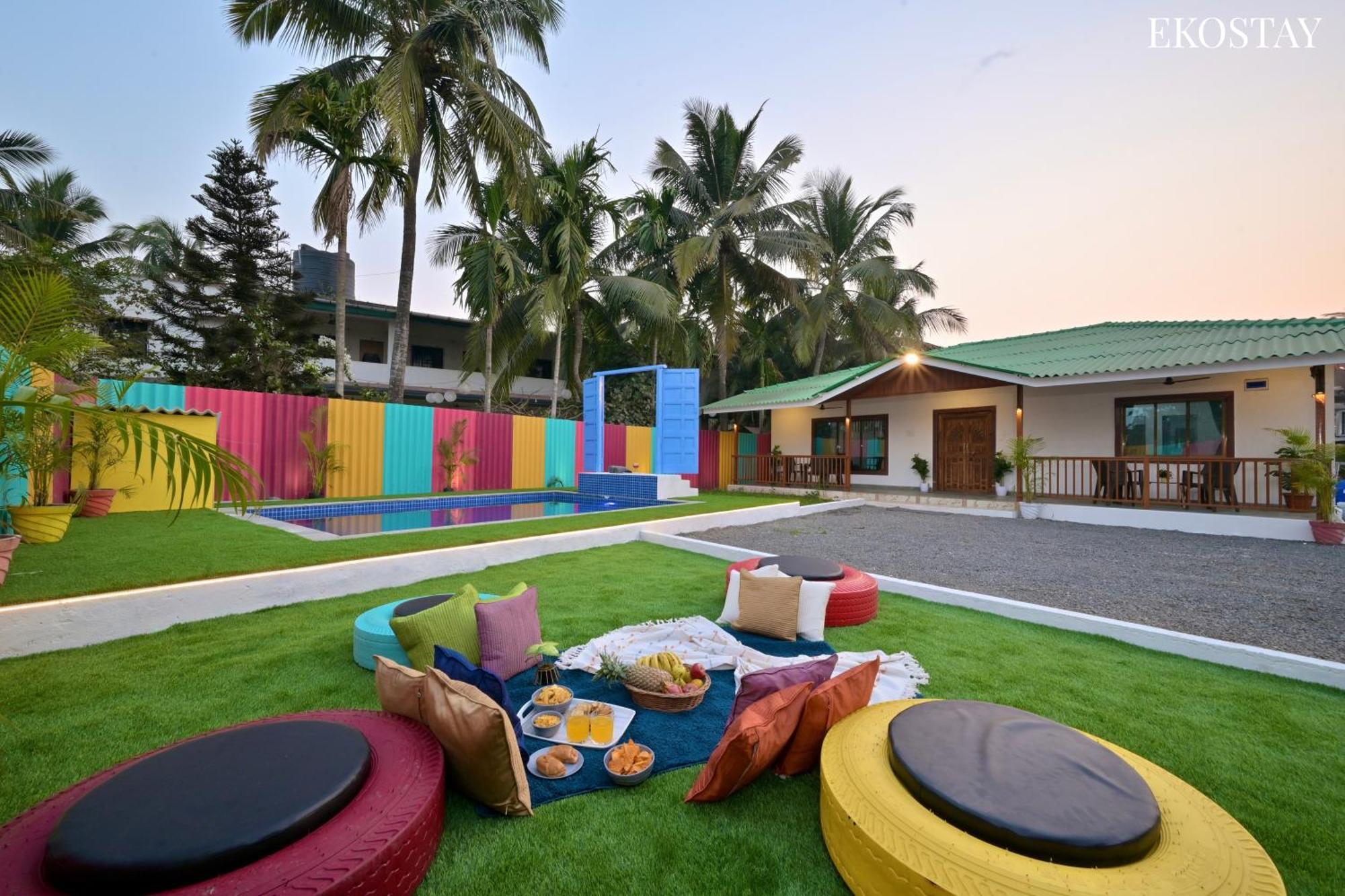 Ekostay - Blue Door Villa Alibag Bagian luar foto