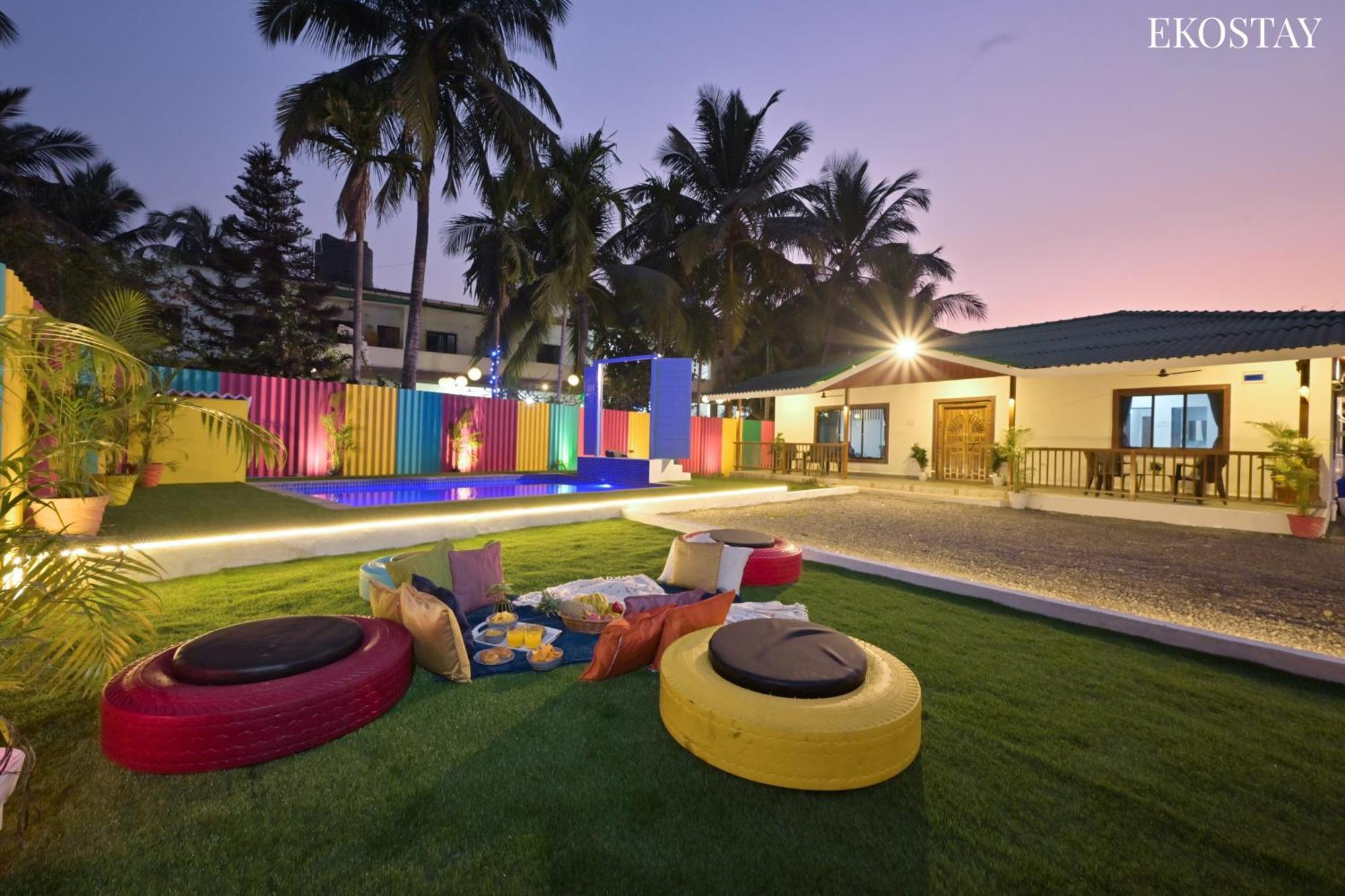 Ekostay - Blue Door Villa Alibag Bagian luar foto